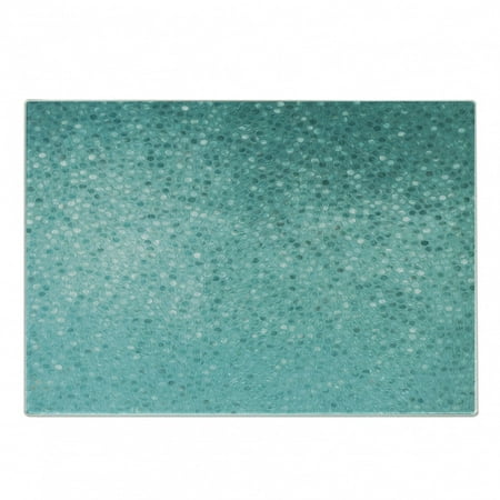 

Turquoise Cutting Board Small Dot Tiles Shape Simple Classical Creative Design Decorative Tempered Glass Cutting and Serving Board Small Size Turquoise Seafoam by Ambesonne