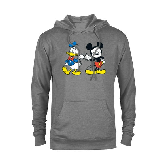 Disney Mickey Mouse and Donald Duck Best Friends - Pullover Hoodie for Adults -Customized-Graphite Heather