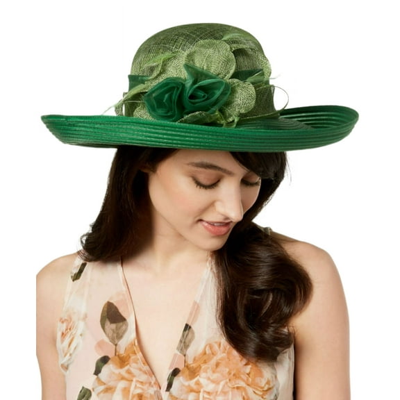 August Hats Opal Romantic Profile Hat (Green, One Size)