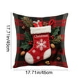 thumbnail image 3 of YIKA Santa Claus Christmas Tree Snowflake Elk pillow Christmas Pillow Covers 17.7x17.7 Inches Decorative Pillow Cases With Soft Fabric Hidden Zipper For Home Decor Cushion Throw Pillow A, 3 of 6