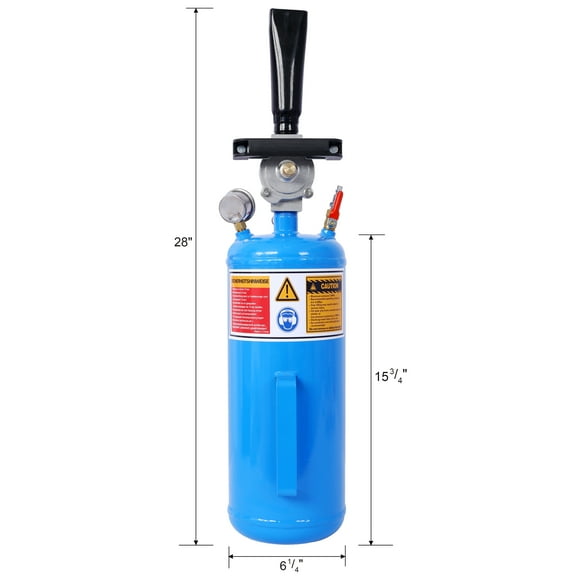 Tire Bead Seater, 1.8Gal/7L Air Tire Bead Blaster, 120 PSI Handheld Bead Bazooka, Portable Tire Inflator Tool, 85-116 PSI Operating Pressure for Motorcycle ATV Car and Automobile Repair