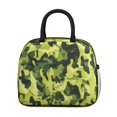 thumbnail image 4 of Insulated Lunch Bag for Women, Floral Print Oxford Fabric Lunch Box, Leakproof Thermal Cooler Tote for Work, School & Picnic, Camo, Camouflage Print, 4 of 5