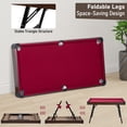 thumbnail image 7 of RayChee 54in Pool Billiard Table for Kids Adults Family Game Room w/2 Cue Sticks, 16 Balls, Triangle, Chalk (Red), 7 of 7
