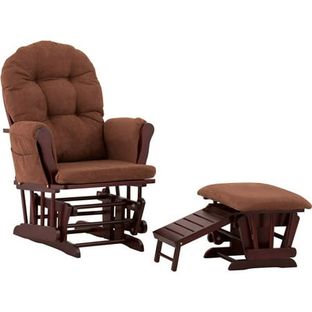 Status Roma Glider and Nursing Stool Ottoman, Cherry Finish, Choose Your Color