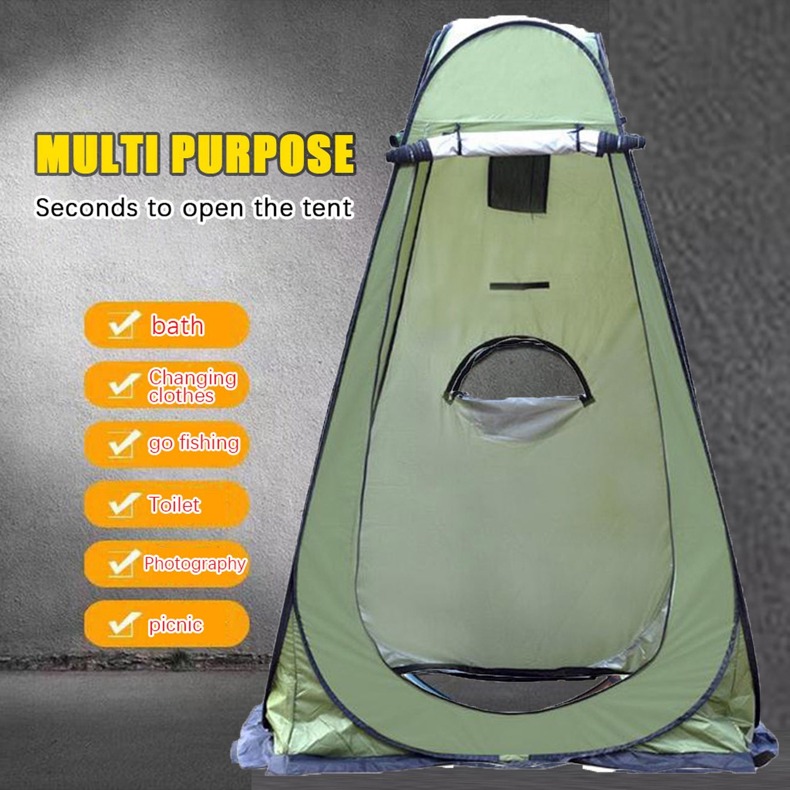 Pop Up Privacy Tent Pop Up Changing Tent Portable Shower Tent Privacy Tent for Portable Toilet 1Pc Instant Pop Up Outdoor Tent with Side Pocket and Top Window for Outdoor