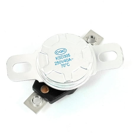 Temperature Process Controller Unique Bargains 250VAC 40A 70C Normal Close Temperature Controller Bimetal Thermostat KSD305 ()
