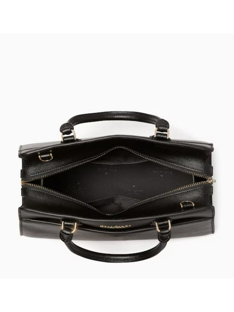 Kate Spade Madison Medium Black Saffiano Leather Satchel Handbag
