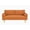 Orange, variant on CHEERFUN 65.4" Linen Sofa Couch with 2 Pillows, 3 Seater Modern Couches for Bedroom/Home, Orange