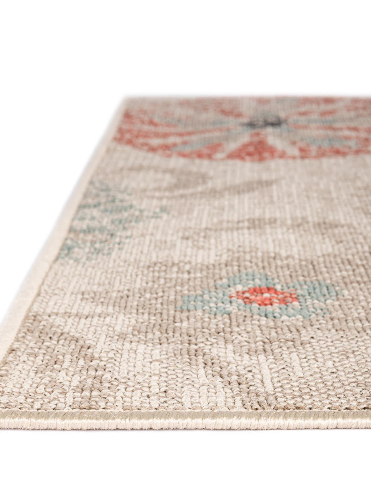 Unique Loom Outdoor Botanical Collection Area Rug - Fern (10' x 14' 2" Rectangle Beige/Light Brown)