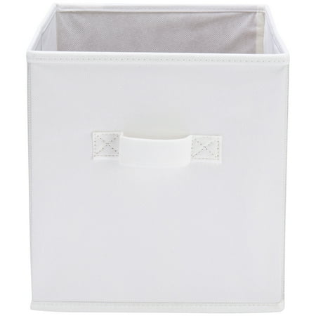 Mainstays 11" High Collapsible Storage Bin, Vanilla Dream