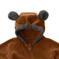 thumbnail image 5 of Toddler Kids Baby Boys Girls Sweatshirt Jacket Outerwear Coat Fall Winter Zip Up Cute Bear Ears Hooded Warm Coat Outwear, 5 of 5
