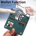 thumbnail image 5 of Feishell for Samsung Galaxy S22 Back Flip Wallet Case with ID Credit Card Slots & Metal Ring, Premium PU Leather Shockproof Magnetic Buckle Flip Kickstand Phone Case for Women Men,Green, 5 of 10