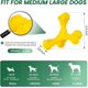 thumbnail image 2 of Juguetes para masticar para perros grandes CHAO huesos indestructibles cepillo de dientes amarillo, 2 of 5