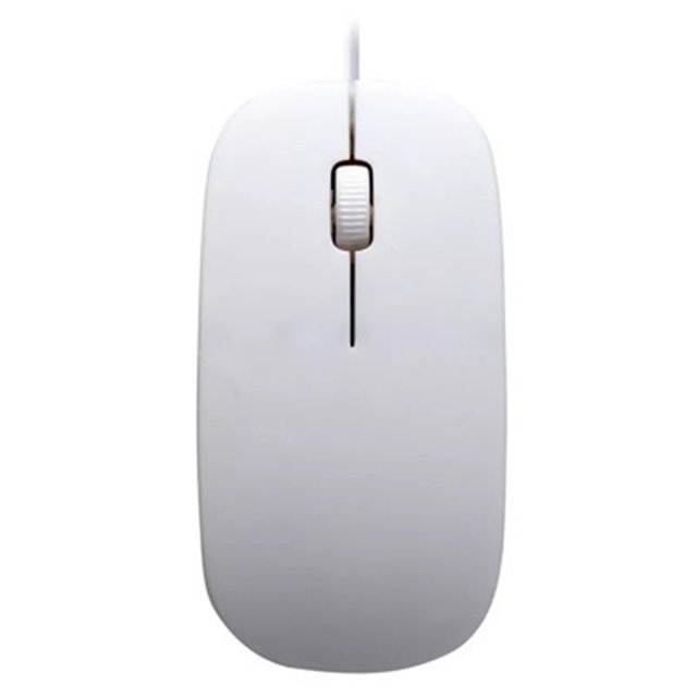 Bearachild Ratón de ordenador portátil Universal para oficina en casa, ratón con cable ultrafino de 3 teclas con rueda de desplazamiento, Juegos de teclado y mouse para computadora Blanco