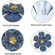 thumbnail image 3 of Decoración de pared de flores de metal de girasol para colgar en la pared, decoración para interiores y exteriores, hogar, baño, cocina, dormitorio, sala de estar, jardín, patio, 3 of 5