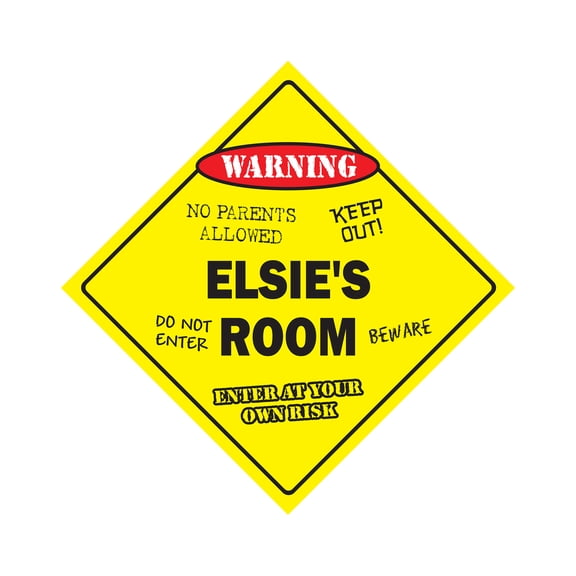 SignMission X-Elsies Room 12 x 12 in. Crossing Zone Xing Room Sign - Elsies