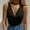 Black, variant on Outfmvch Tank Top for Women Casual Solid Color V-neck Chest Wrapped Vest Suspender Top Womens Tops