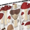 thumbnail image 3 of Red Mushroom Plant White Pattern Shower Curtain 36"x72" ,Bathroom Decorative Shower Curtains Set with 12 Hooks,Modern Waterproof Washable Shower Curtain, 3 of 6