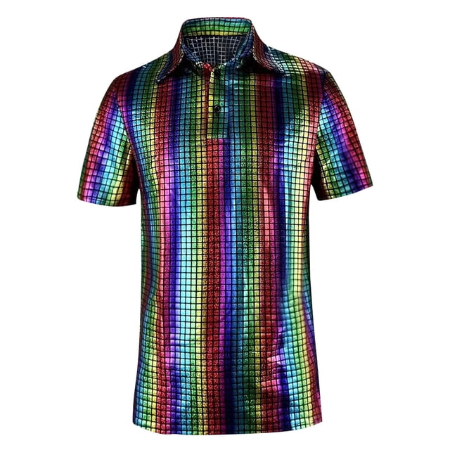 Playeras Elvqul Caballero Multicolor Manga Corta Casuales sin Estampado Solapa Abotonada