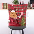 thumbnail image 2 of EUDIDV Xmas Decor Items Christmas Decoration Santa chair back cover linen chair back cover Holiday Decorations, 2 of 3