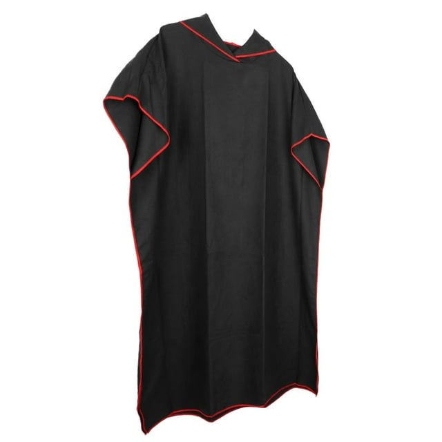 Poncho Changing with Wood Sports Surf Swimming - Black, as described