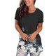 thumbnail image 3 of Gibobby Playera Corte clásico para Mujer Camisetas holgadas para mujer, camisetas verano manga corta, camisetas informales túnica Yoga para entrenamiento, c(Negro,CH), 3 of 5