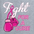 thumbnail image 2 of Wild Bobby, Fight for a Cure Fight Support, Breast Cancer Awareness, Front and Back Graphic Zip Up Hoodie Sweatshirt, Heather Grey, Small, 2 of 4