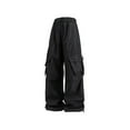 thumbnail image 3 of WXLWZYWL Cargo Pants for Women Baggy High Waisted Lounge Pants Wide Leg Loose Fitted Trousers with Multi Pockets, 3 of 5