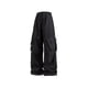 thumbnail image 3 of Amzcrzy Pantalones Cargo Holgados para Mujer, Cintura con Cordón, Pierna Ancha, Cómodos, Cintura Elástica, SobRojoimensionados, Informales, Estilo Calle Hip Hop, con Bolsillos, Tallas M-2XL Negro, 3 of 5