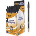 thumbnail image 1 of Bolígrafos BIC Cristal Original negros de punta mediana x50, 1 of 8