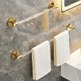 thumbnail image 2 of Gold Silver Bath Towel Bar Roll Tissue Paper Holder Rack for Bathroom Storage Shelf Hanger Toilet Toiletries Kitchen Accessories (Gold 20cm), 2 of 7