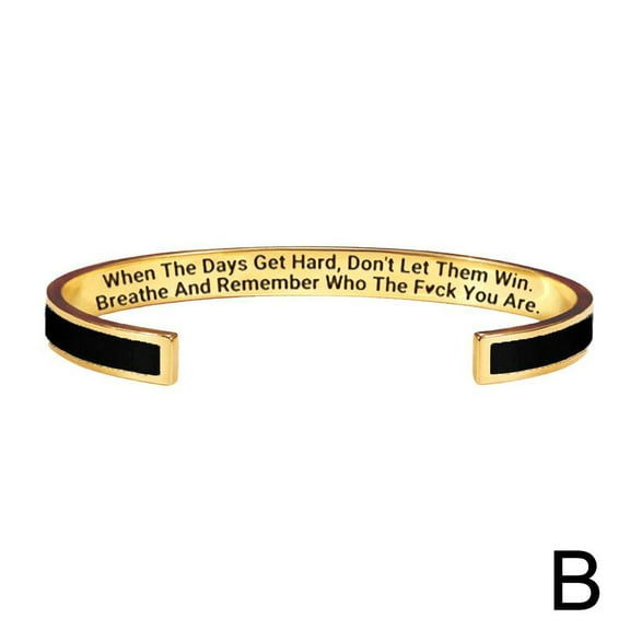Steel Bracelet for Remembering Who You Are and F**k Them - Bold Design, Empowering Message