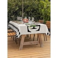 thumbnail image 2 of Outdoor Tablecloth with Umbrella Hole and Zipper, Rustic Home Rectangle Table Cloth 60x102 Inch Waterproof Tablecloth, Eucalyptus Leaves Floral Beige Buffalo Plaid Picnic Table Cover for Patio, 2 of 7