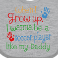 thumbnail image 4 of Inktastic Soccer Player Like Daddy Boys or Girls Baby Bib, 4 of 4