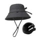 thumbnail image 5 of Sombrero de pescador de ala ancha con protección solar, sombrero de pesca de moda para acampar y hacer mochileros. Negro, 5 of 9