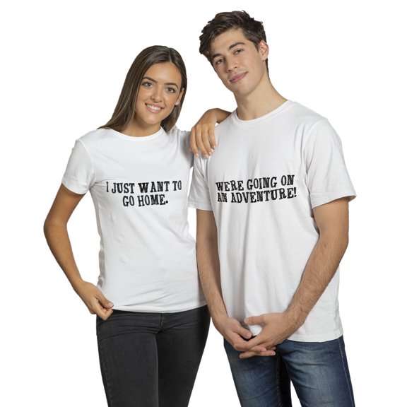 We're Going On An Adventure Couple Matching T-Shirt - Funny His and Hers Graphic Tees - Adventure Relationship Shirt