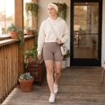 thumbnail image 4 of Headbands for Women, Wide Elastic Head Bands, Non-Slip Thick Hair Bands, Sports Stretchy Sweat Bands, Large Knotted Soft Headband Washing Face Workout Running Fashion Beige 1 PC, 4 of 4
