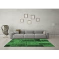 thumbnail image 3 of Ahgly Company Indoor Rectangle Patchwork Emerald Green Transitional Area Rugs, 2' x 5', 3 of 4