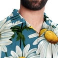 thumbnail image 5 of Daisy Men's Short Sleeve Casual Printed Button Down Beach Shirt - Summer Unisex Top, 5 of 6