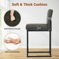 thumbnail image 4 of 24" Counter Height Bar Stools,Modern PU Leather Counter Stool Chairs with Full Back&Metal Frame for Kitchen Island, 4 of 7