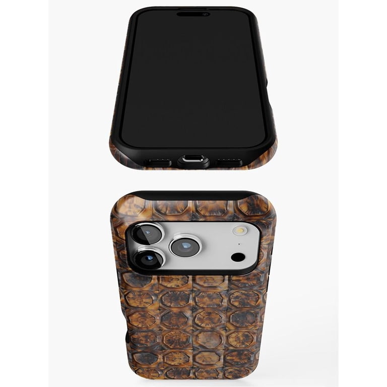 Toutoise Shell Amber Brown Tortoise Shell Pattern Tough Case for Apple iPhone, Dual ...