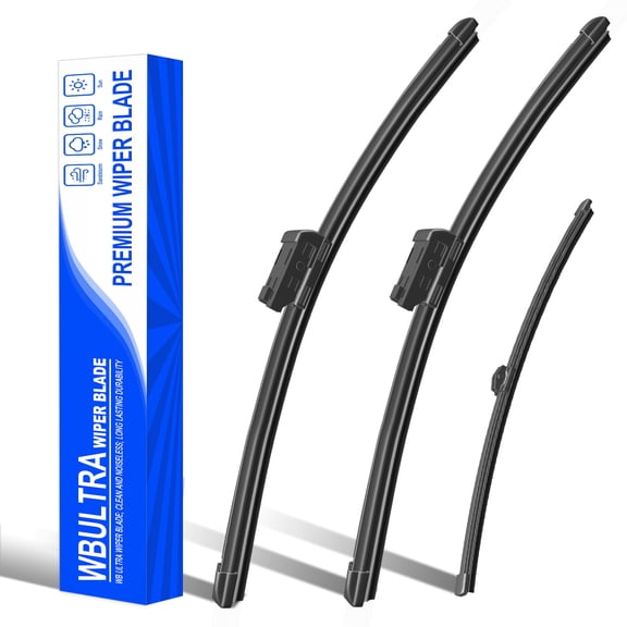 WBULTURE Beam Wiper Blades 3-Pack - Ultra-Quiet & Streak-Free, 24" 20" Front & 13" Rear for Audi Q5 2009-2025