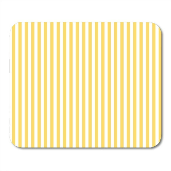 POGLIP Classic Abstract Yellow White Vertical Stripes Pattern Artistic Endless Mousepad Mouse Pad Mouse Mat 9x10 inch