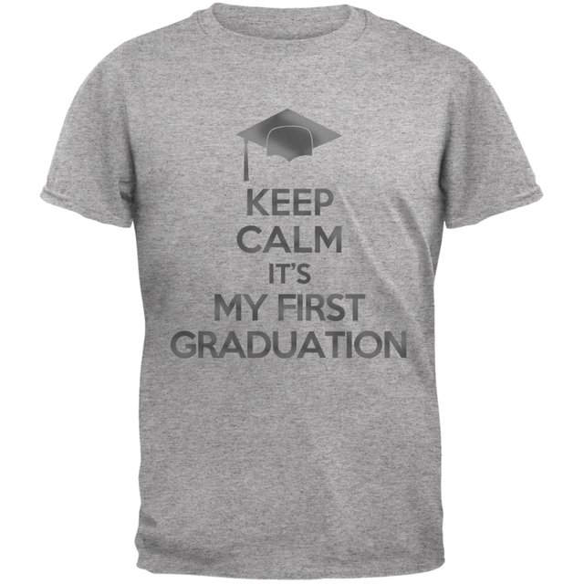 Keep Calm T-Shirt Adulte Gris Chiné Première Collation des Grades