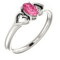 thumbnail image 7 of 14K White Pink Tourmaline Youth Heart Ring in 14k White Gold, 7 of 7