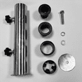 thumbnail image 7 of 2X Umbrella Pole Mount Stand Tube Set, Parasol Base Holder Insert Pipe Sleeve, for Outside Garden Backyard Balcony, 7 of 7