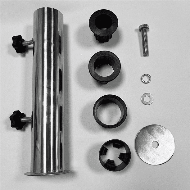 2X Umbrella Pole Mount Stand Tube Set Parasol Base Holder Insert Pipe Sleeve for Outside Garden Backyard Balcony Walmart