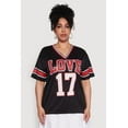 thumbnail image 2 of Womens Plus Size Love 17 Football Jersey, 2 of 5