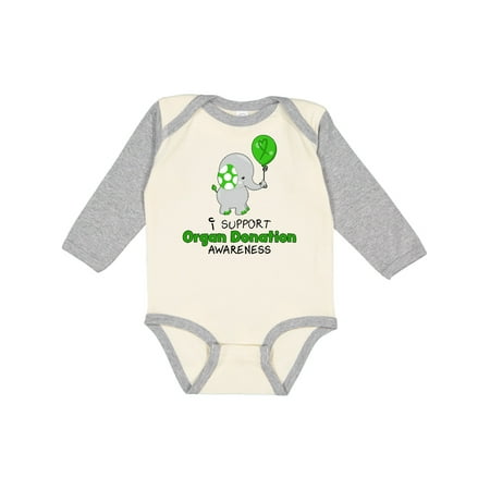 

Inktastic I Support Organ Donation Awareness- elephant and balloon Gift Baby Boy or Baby Girl Long Sleeve Bodysuit