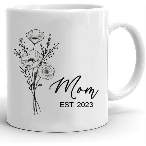 Mom Est 2023 Mug, New Mom Gift Mug, Pregnancy Announcement, First Time Mom Gift, Mug For New Mom, Promoted To Mom Mug 11oz 15oz